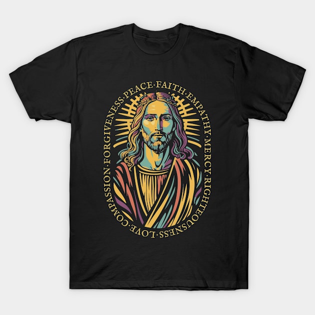 Jesus Christ Love Faith Christian Gift Idea T-Shirt by PugSwagClothing